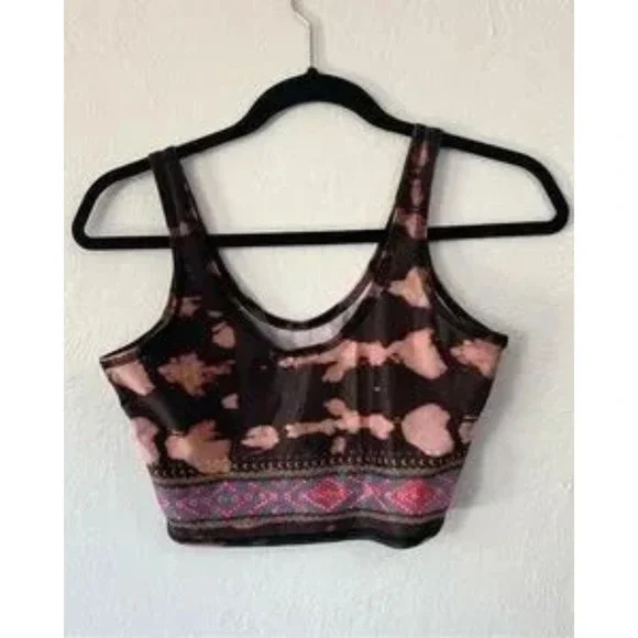 Teeki Crop Top Lover Cusco Rambler Style Pilates Yoga Anti-Microbial Colorful XS - Picture 3 of 7